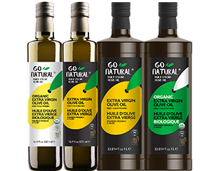 Go Natural – Huile d'olive 100 % extra vierge biologique – Les